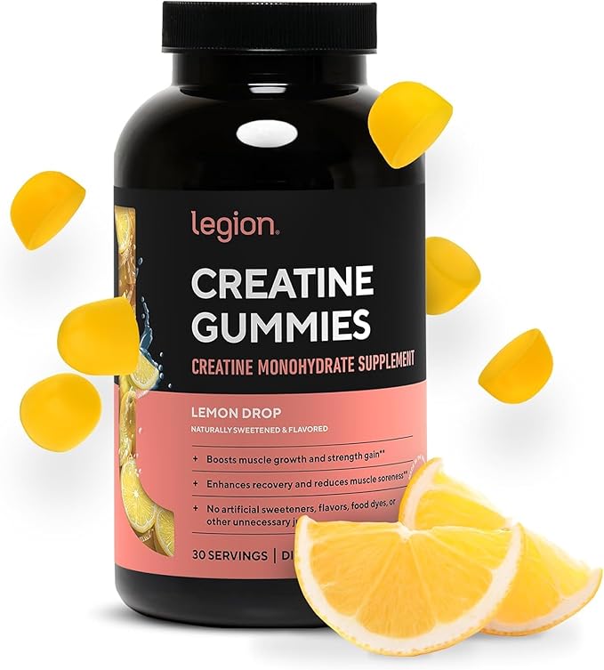 LEGION Men’s Wellness Stack – Creatine Gummies + Triumph Multivitamin + Vitamin D3 K2 + Triple Strength Omega 3 Fish Oil – Strength, Energy, Heart & Immune Support