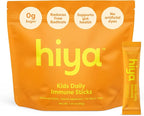 Hiya Kids Immune Support – Vitamin C, Elderberry & Beta Glucans for Ages 2+, Delicious Orange Flavor, 0g Sugar – 20 Stick Packs for Toddlers & Kids