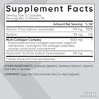 Sports Research® Multi Collagen Pills for Women & Men - Collagen Peptides (Type I, II, III, V, X) Enhanced with Hyaluronic Acid & Vitamin C - Gluten Free ­· Non-GMO - 90 Capsules