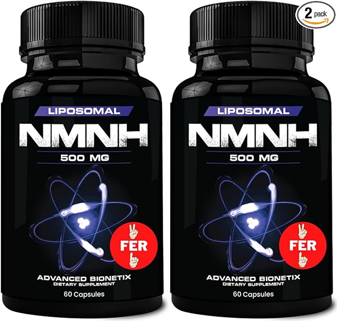 Advanced Bionetix Liposomal NMNH 500mg Per Serving -NMN Supplement Alternative- 120 Capsules (Dihydronicotinamide Mononucleotide) NAD Supplement to Boost NAD+ Levels for Anti Aging (120)