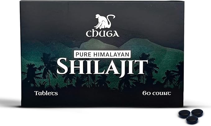Chuga Authentic Himalayan Shilajit Tablets for Men & Women | Chuga Shilajit | Organic | Harvested 16,000 Feet | Lab Tested in USA, 75+ Fulvic Acid, Grade A, Immune Booster, Shilajit Tablets (2 Pack)