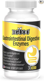 Digestive Enzyme Complex with Lion’s Mane Mushroom Powder – L-Glutamine 1000mg, DigeZyme Multi-Enzyme, Zinc L-Carnosine, Multi-Prebiotic Complexes – Gut Health Supplement – 30 Tablets