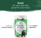 Swanson Probiotic + Prebiotic Gummies - Digestive Support Supplement Promoting Digestive Function & Bowel Regularity - Helps to Support Immune Health - (BlackBerry, 60 Gummies)
