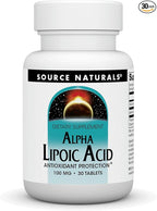 Alpha Lipoic Acid 100mg Source Naturals, Inc. 30 Tabs
