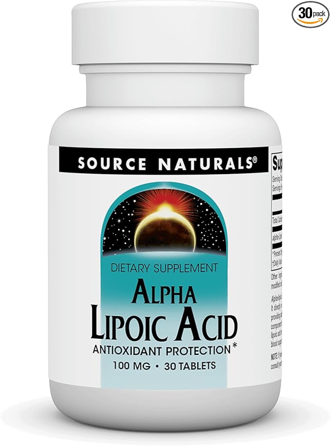 Alpha Lipoic Acid 100mg Source Naturals, Inc. 30 Tabs
