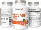 Diosmin Capsules, 120 Count, 1000 mg Serving, Vegan, Citrus Bioflavonoids 100% Vegetarian, Non-GMO & Gluten Free Diosmin Supplement with Max Strength