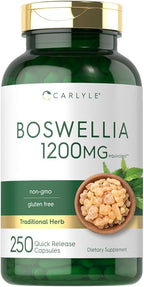 Carlyle Boswellia Extract Capsules | 250 Count | Boswellia Serrata Complex with Black Pepper Extract | Non-GMO, Gluten Free Supplement