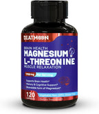 Magnesium L-Threonine Capsules, Threonine Magnesium Supplement, 1900mg Magnesium L-Threonine, Non GMO, Gluten Free - 120 Veg Capsules