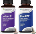 LifeSeasons Urinari-X + Rest-ZZZ Bundle – Urinary Tract Support & Natural Sleep Aid – Fast UTI Relief, Bladder Comfort, Fall Asleep & Stay Asleep – D-Mannose, Cranberry - 90 Capsules & 60 Capsules