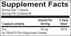 Mineral - Rise ZINC Highly Absorbed Zinc Glycinate for Immune Function, Skin Health, and Tissue Repair (60 Capsules)