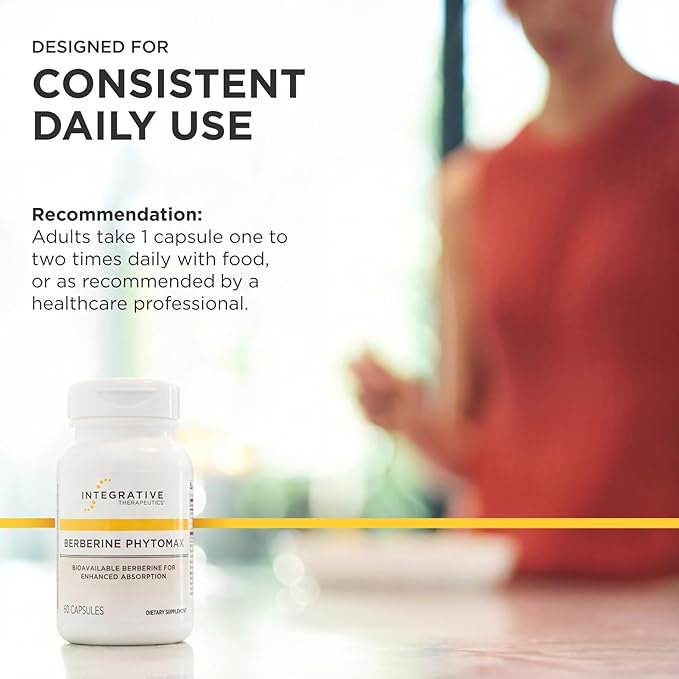 Integrative Therapeutics Berberine Phytomax - Heart & Metabolism Support* - Supplement for Cardiometabolic Health & Antioxidant Pathways Support* - Bioavailable for Enhanced Absorption - 60 Capsules