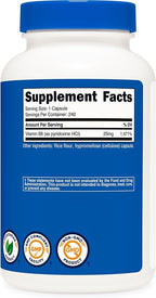 Nutricost Vitamin B6 (Pyridoxine HCl) 25mg, 240 Capsules - Non-GMO, Gluten Free and Vegetarian Friendly