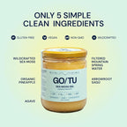 GO/TU Sea Moss Gel – 16oz Pineapple | Pure, Shelf-Stable Superfood | Nature’s Multivitamin