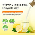 DONGKOOK Vita Pop 2,000mg Korean Vitamin C Powder Sugar Free Vitamin D & Biotin Powder Sticks, Lemon Drink Mix, Vitamin C Supplements Immune Support & Bioavailibity for Healthy Skin Non-GMO 30 Packets