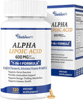 Alpha Lipoic Acid 600mg + CoQ10 & Active B1 & B12 – 7-in-1 Neuropathy Support – Fortify Nerves in Hands & Feet – Antioxidant, Cell Energy & Metabolism – Vegan, Gluten-Free, 120 Capsules