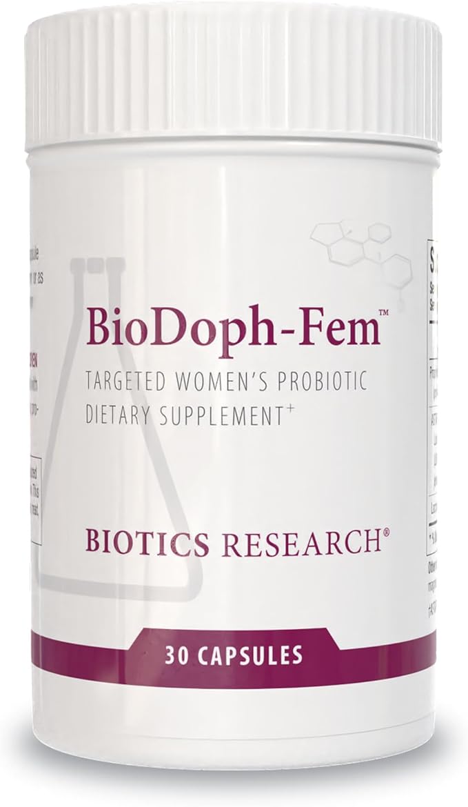 Biotics Research Bio K Mulsion™ Liquid Vitamin K Drops – 500 mcg/S + BioDoph-Fem™ Women’s Probiotic – Vaginal & Gut Health with Astarte & CLEPIUS, Shelf-Stable, 1 fl oz + 30 Caps
