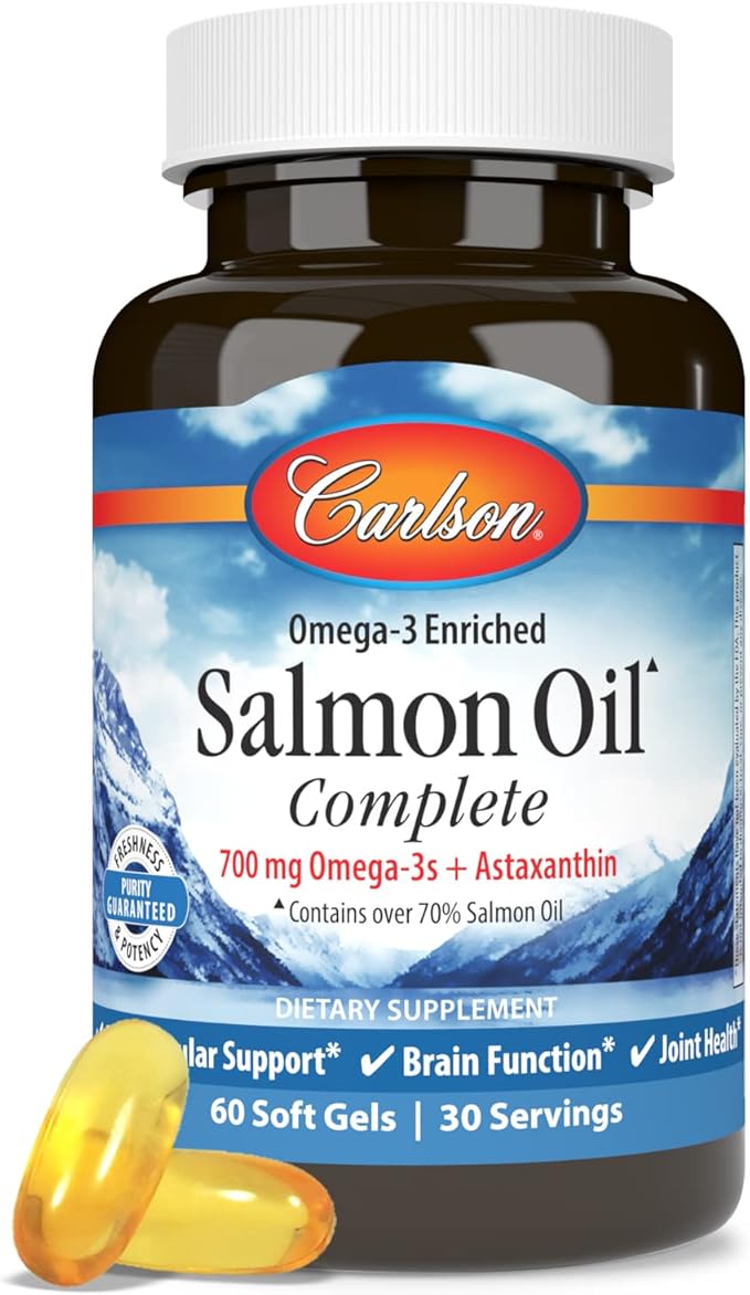Carlson Labs Salmon Oil Complete Soft Gels, 60 Count