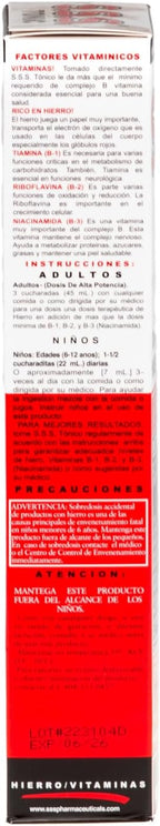 S.S.S. Tonic, Iron and Vitamin B Supplement, High Potency Vitamins, Bottle,10 Fl Oz (Pack of 1)
