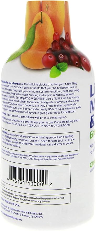 1st Step for Energy Liquid Multivitamin & Mineral Citrus Burst 16 fl oz (1 pt) 473 ml