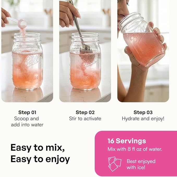 KEY NUTRIENTS Gut Health Hydration – Passionfruit Lemonade, Fiber Supplement with Prebiotic Fiber & Akkermansia Probiotics for Women and Men, Sugar Free Electrolytes Powder for Gut Health, 16 Servings