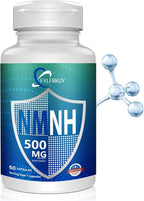 New NMNH 500mg Per Serving (Dihydronicotinamide Mononucleotide), NAD 𝐒𝐮𝐩𝐩𝐥𝐞𝐦𝐞𝐧𝐭𝐬 Pure Organic, More Effective Than NMN for Anti-Aging, Energy, Immunity, Focus - 60 Count