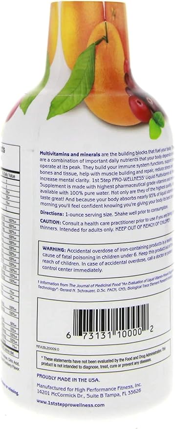 1st Step for Energy Liquid Multivitamin & Mineral Citrus Burst 16 fl oz (1 pt) 473 ml