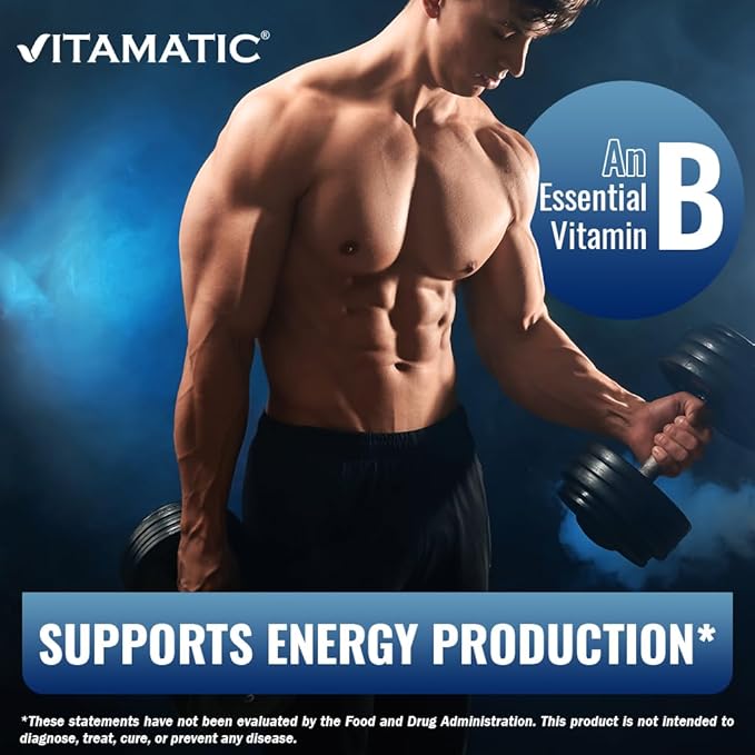 Vitamatic Vitamin B6 (Pyridoxine HCI), 25 mg 250 Vegetarian Tablets- 2 Pack