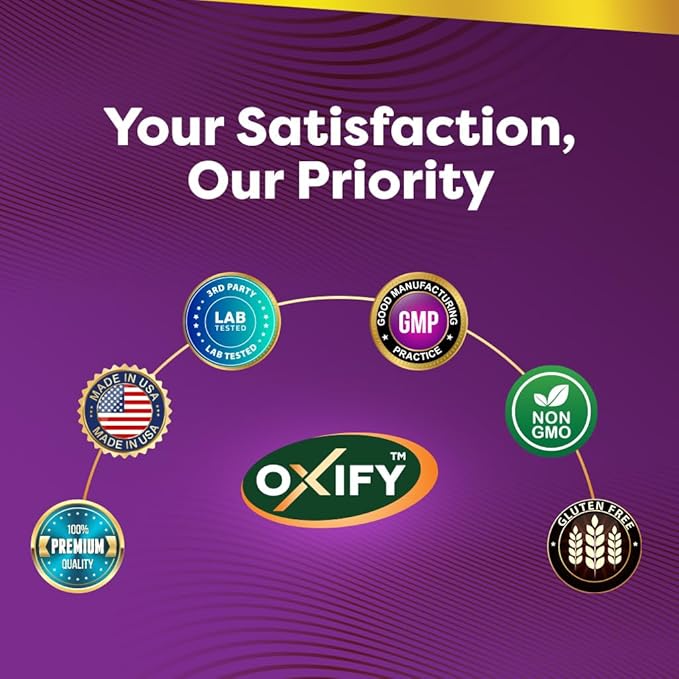 Oxify Vitamin B1 (Thiamine) 500 mg | 120 Tablets | Gluten-Free, Non-GMO | Supplement Made in USA