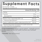 Sports Research L-Theanine Supplement with Caffeine & Coconut MCT Oil - Focused Energy, Alertness & Relaxation Without Drowsiness - 200mg L Theanine, 100mg Organic Caffeine - 60 Liquid Softgels