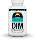 Source Naturals DIM, Diindolylmethane 100mg with BioPerine, Vitamin E & More - 180 Tablets