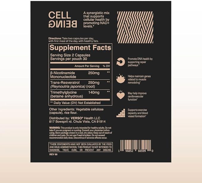 Verso Cell Being - NMN, Resveratrol & TMG