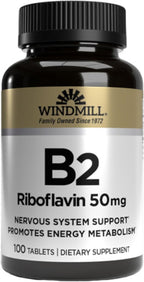 Windmill Vitamin B-2 50 mg Tablets - 100 ea (6 Pack)