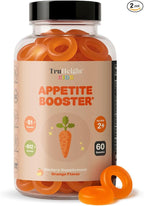 TruHeight Kids Appetite Booster Gummies (Orange, Ages 2+) All Natural Toddler & Kids Appetite Stimulant to Eat More - Weight Gain Supplements - Vitamins for Underweight Children - Picky Eater Vitamin