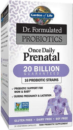 Garden of Life Dr. Formulated Probiotics Once Daily Prenatal - 20 Billion CFU - Dietary Supplement for Mom & Baby - 30 Vegetarian Capsules