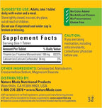Nature Made Vitamin B1 100mg, Dietary Supplement for Energy Metabolism Support, 100 Tabletss, 100 Day Supply.