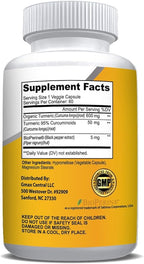 NusaPure Turmeric Curcumin 600 mg 60 Capsules Turmeric 95% Curcuminoids Dietary Supplement