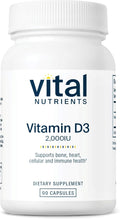 Vital Nutrients Vitamin D 2000 IU - Vitamin D3 Supplement - Healthy Bones, Teeth, Muscles*- Cellular & Immune Function - Calcium Absorption - Gluten, Dairy and Soy Free - 90 Capsules