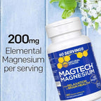 MagTech Magnesium Supplement - 3 Forms of Magnesium: Magtein L-Threonate, Glycinate & Taurate - 200mg Chelated Magnesium Complex - Supports Relaxation & Brain Health - 180 Capsules