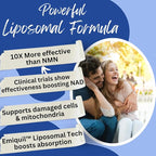 BioImmune Emiquil™ Liposomal NMNH, 500mg 60 Capsules NAD Supplement (NMN Alternative) 10X NAD+ Levels for Anti-Aging