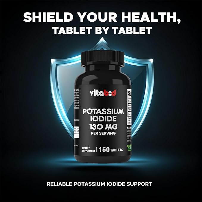 Potassium Iodide Dietary Supplement 130 mg per Serving - 150 Tablets (1 Bottle) - Exp 05/2030