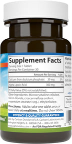 Carlson - Alpha Lipoic Acid, 300 mg, Energy Production, Universal Antioxidant, 30 Tablets (Pack of 2)