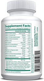 Pure Eye Health Vitamin & Mineral Supplements for Adults | #1 Complete Research Vision Formula w/Bilberry, Lutein, Zeaxanthin, Lycopene, Resveratrol | Supports Eye Strain, Dry Eyes 60 Capsules