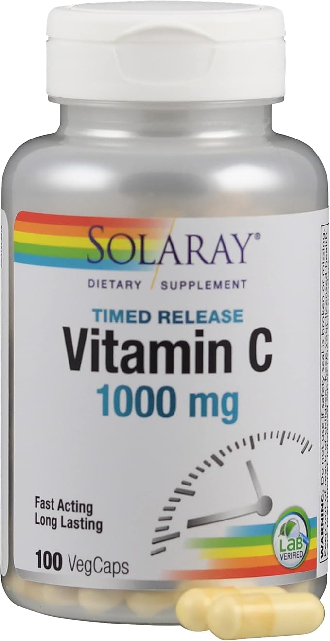 Solaray, Vitamin C 1000Mg Timed Release Capsules, 100 Count
