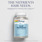 SOLARAY Hair Nutrients Supplement for Women & Men - with Biotin, L-Cysteine Vitamin A, Iron, Zinc, 60 Servings - 120 Veg Caps