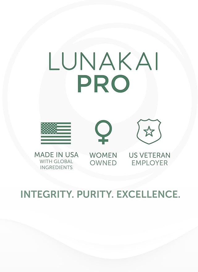 Lunakai PRO USA Made Dual-Pathway NAD+ Formula with NR & Resveratrol – Natural NAD Supplement for Women & Men – Healthy Aging & Cellular Health Support, 60ct