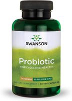 Swanson Probiotic for Digestive Health GI Tract Immune Support Travelers Support 20 Billion CFU with Prebiotic FOS 60 Veggie Capsules (Caps)