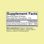 CHILDLIFE ESSENTIALS Vitamin D3 Drops for Kids, Children, & Toddlers - Liquid Vitamin D Drops, 500 IU per Drop, Immune & Bone Health Support, Natural Berry - 1 Fl Oz (Pack of 1)