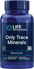 Life Extension Only Trace Minerals, a Daily dose of zinc, Chromium, Boron, Copper, Manganese, Vanadyl sulfate, Gluten-Free, Non-GMO, Vegetarian, 90 Capsules