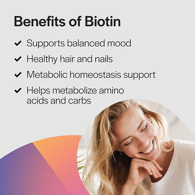 PureFormulas Biotin 8000 mcg Hair Skin Nails Biotin Supplement Biotina, Biotin Hair Growth Vitamins B7 Supplement for Women & Men 120 Capsules