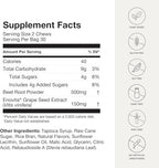 Beet Root Heart Chews, Nitric Oxide and Blood Pressure Support, Grape Seed Extract & Non-GMO Beet Root Powder Energy Supplement, Pomegranate Berry Flavor, 60 Count